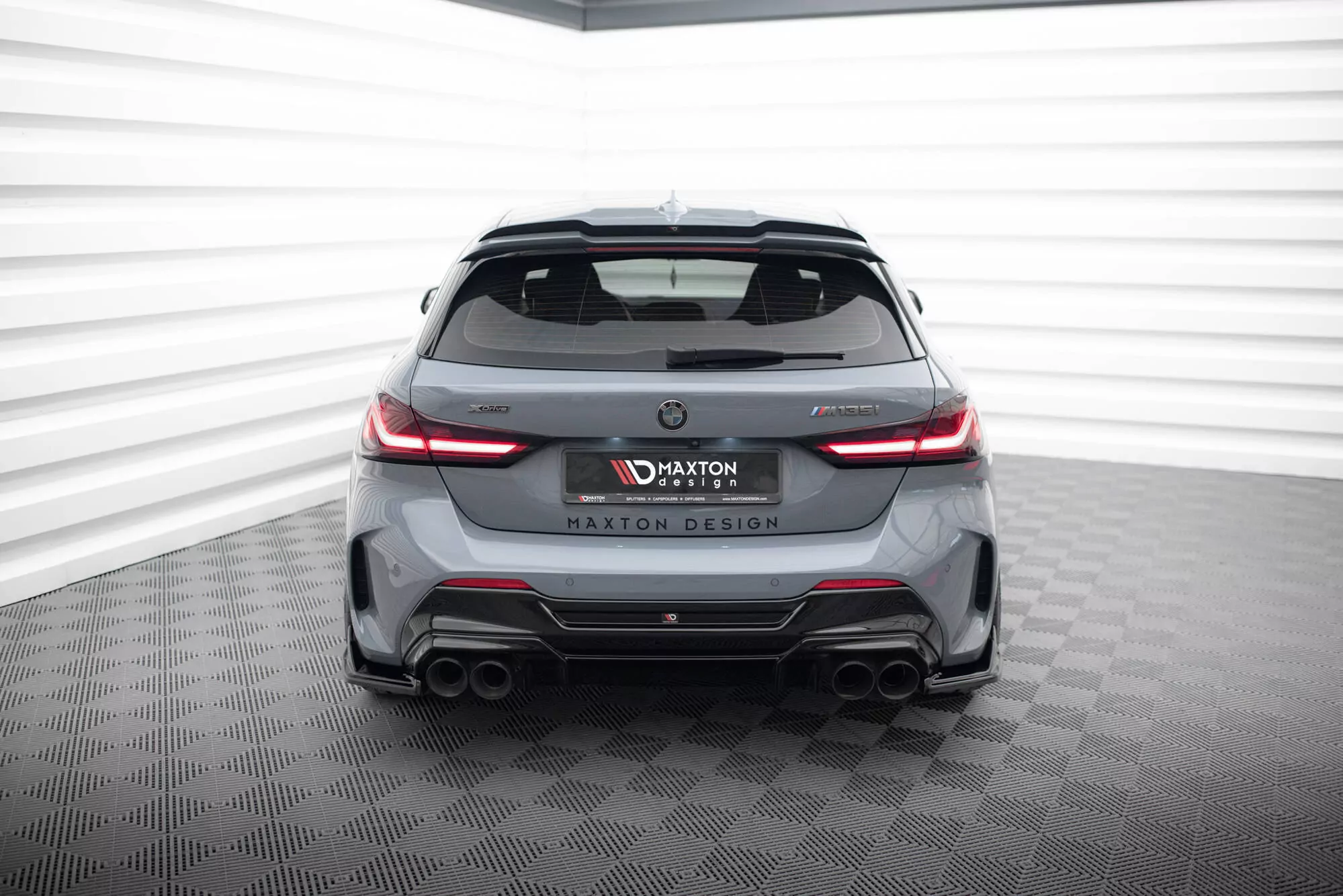 Diffusor Heck Ansatz Passend Für V.2 Passend Für BMW 1er F40 M-Paket/ M135i Schwarz Hochglanz Schwarz Hochglanz