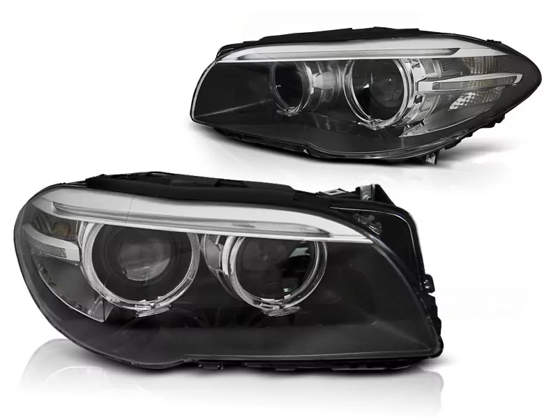 XENON HEADLIGHTS ANGEL EYES LED DRL BLACK fits BMW F10,F11 10-07.13