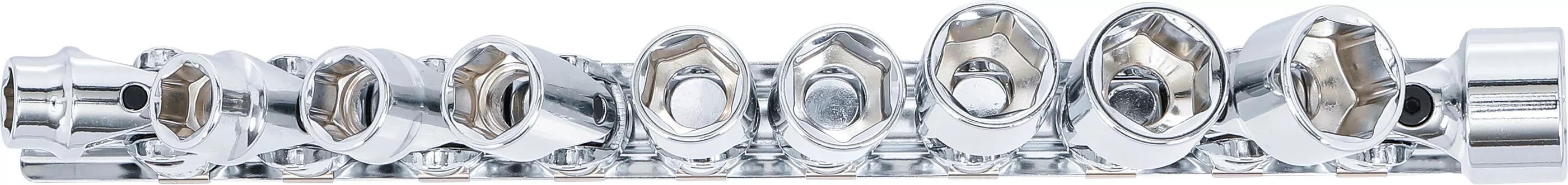 Kardangelenk-Einsatz-Satz Sechskant | Antrieb Innenvierkant 10 mm (3/8") | SW 10 - 19 mm | 10-tlg.