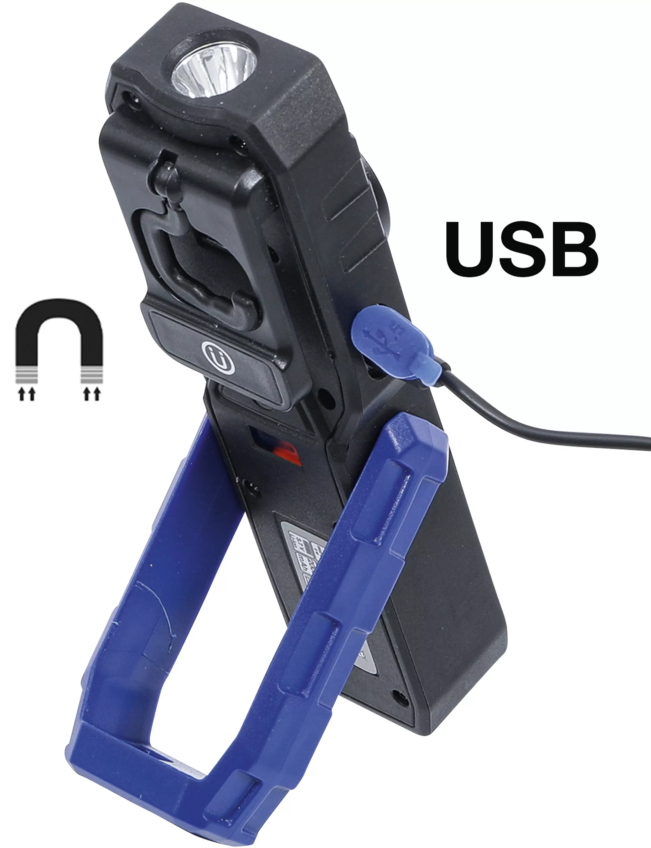 COB-LED-Werkstattleuchte mit Magnet und Haken | klappbar