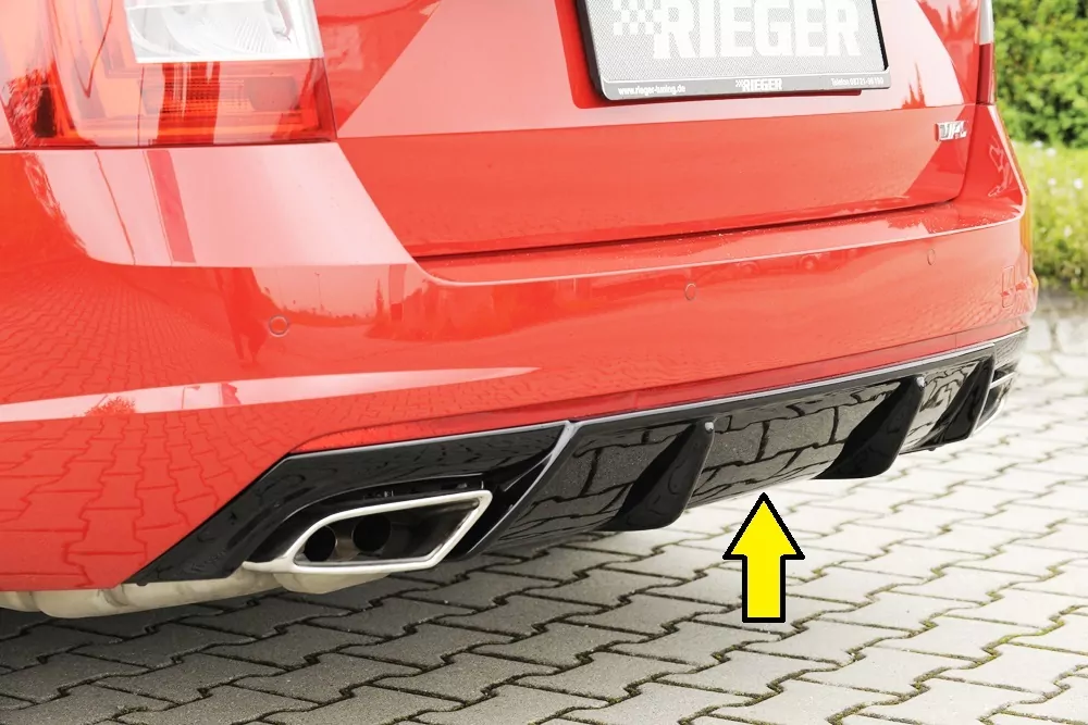 Rieger Heckeinsatz für Skoda Octavia RS (5E) | Lim. 02.17- (ab Facelift) bei Bestellung bitte genaue Motorisierung angeben!