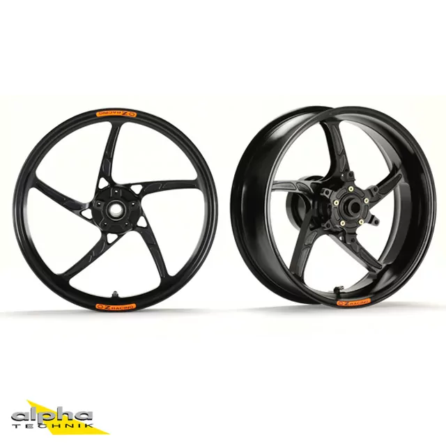 OZ Piega Aluminium Satz schwarz glänzend für Kawasaki Ninja ZX-25R Ninja 2021 und ZX-4R(R) ZX400P 2023-2024