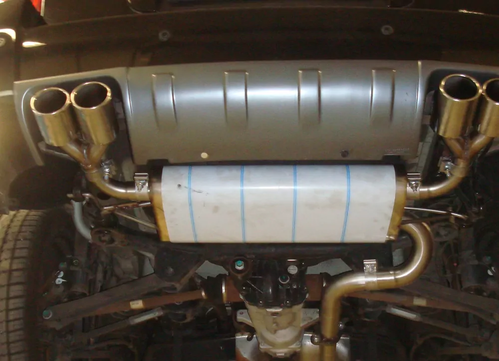 Hyundai Tucson Allrad 2,7l - JM  Endschalldämpfer quer Ausgang rechts/links - 2x90 Typ 12 rechts/links