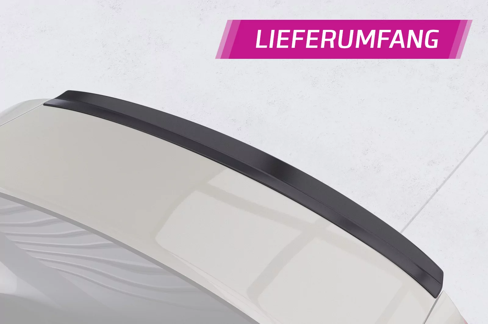 Heckflügel mit ABE für VW Passat B7 Typ 3C HF605 Strukturiert (schwarz matt)