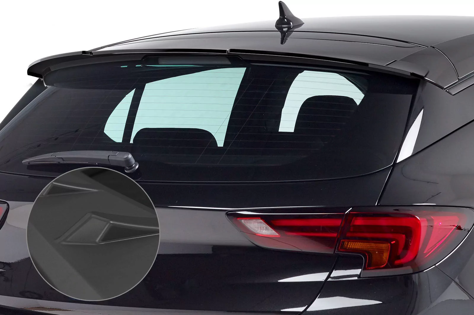 Heckflügel mit ABE für Opel Astra K Schrägheck Lackierfreundlich (schwarz matt)