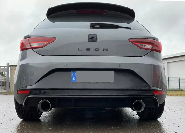 Seat Leon 5F - Einzelradaufhängung  Endschalldämpfer Ausgang rechts/links - 1x100 Typ 25 rechts/links passend für Rieger Stoßstange