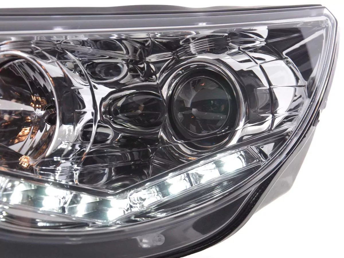 Scheinwerfer Set Daylight LED Tagfahrlicht VW Tiguan Bj. 07-11 chrom