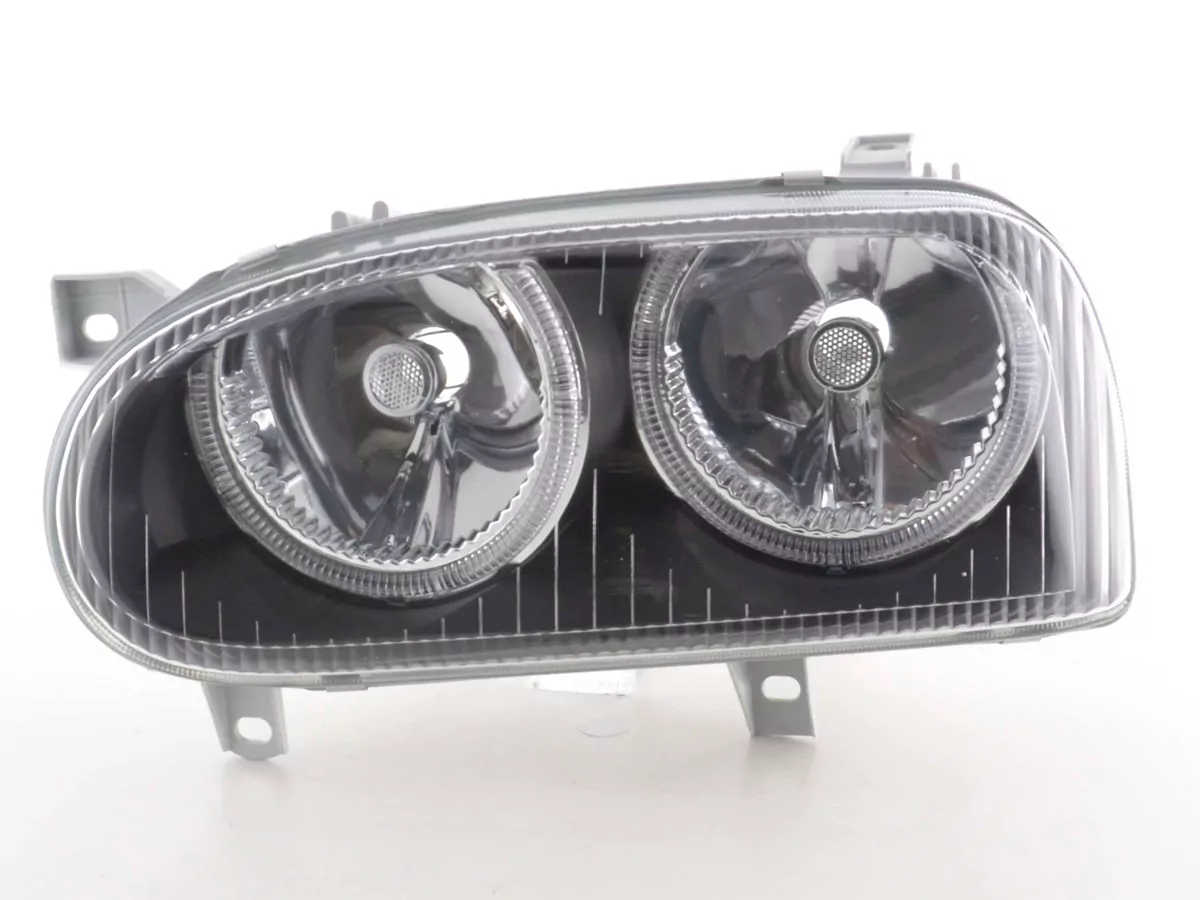 Scheinwerfer Set Angel Eyes VW Golf 3 Typ 1HXO, 1 EXO Bj. 91-97 schwarz