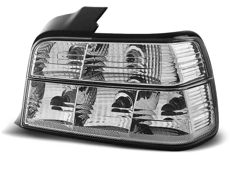 Tail Lights Crystal White Fits Bmw E36 12.90-08.99 Sedan