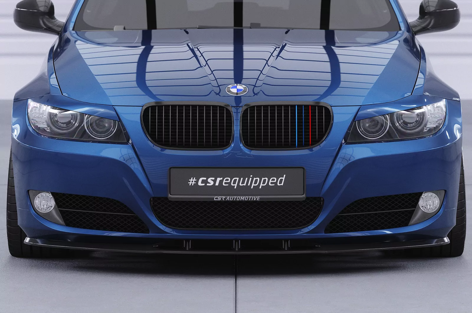 Cup-Spoilerlippe mit ABE für BMW E90 / E91 LCI CSL327 Strukturiert (schwarz matt)