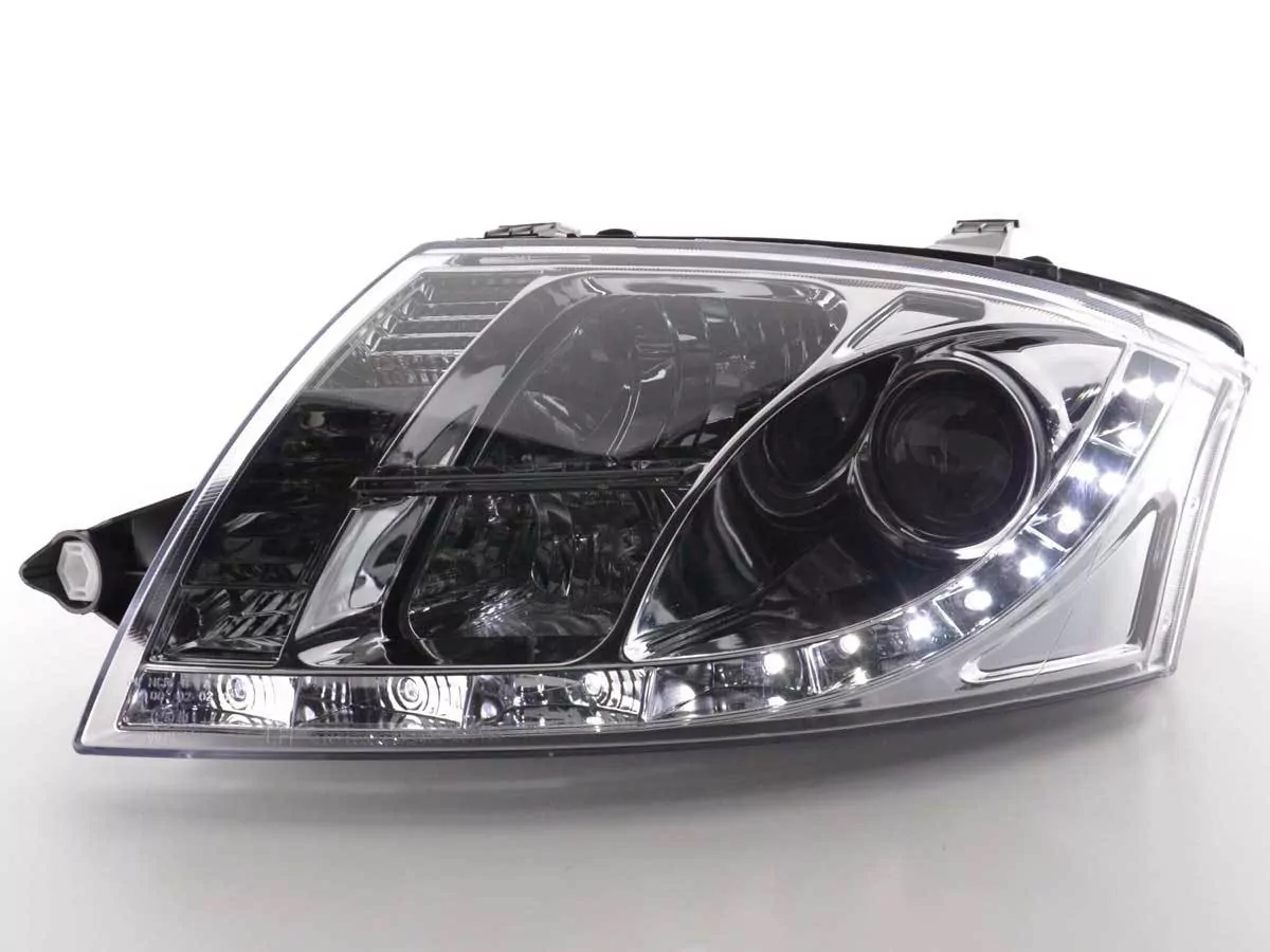 Scheinwerfer Set Daylight LED TFL-Optik Audi TT Typ 8N Bj. 99-06 chrom