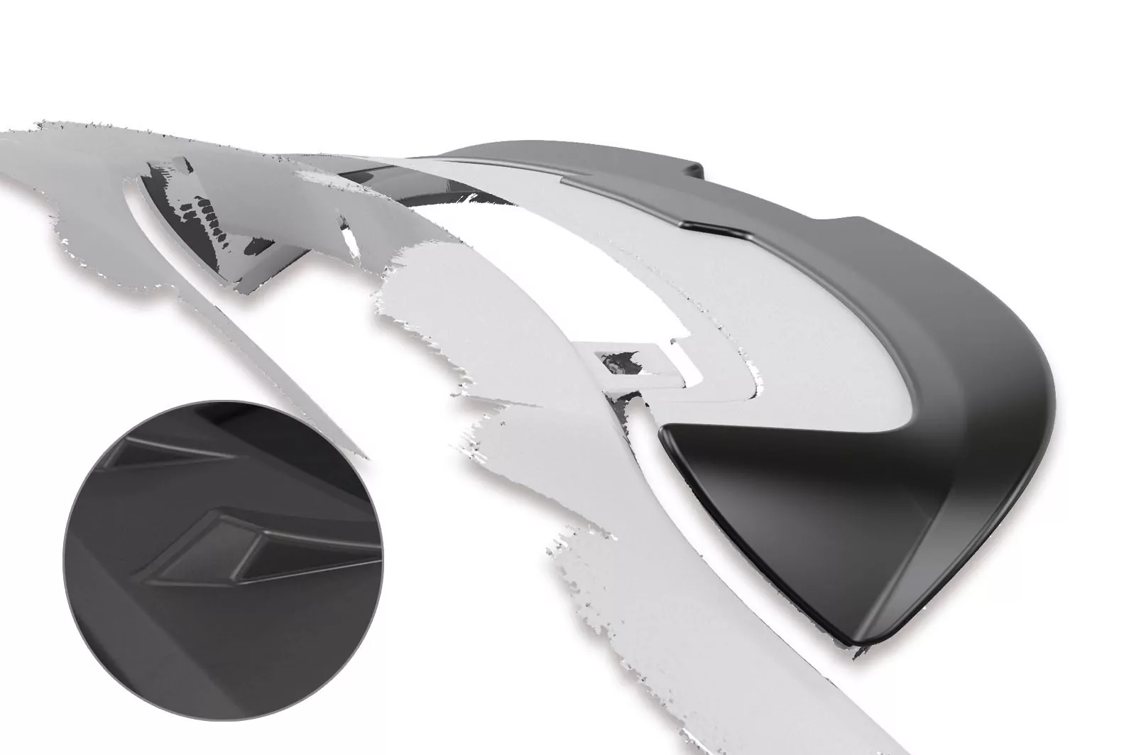 Heckflügel mit ABE für Renault Twingo 3 HF742-L Lackierfreundlich