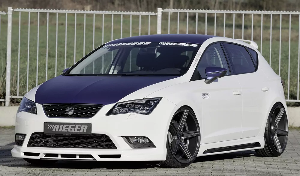 Rieger Seitenschweller links  carbon look für Seat Leon (5F) 3-tür. (SC) 10.12-
