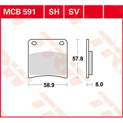 TRW Lucas Sinterbelag MCB591SV mit ABE