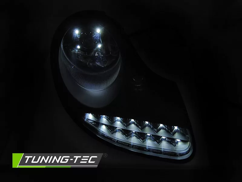 Headlights Daylight All Matt Black Fits Porsche Boxster 96-04 /911 996