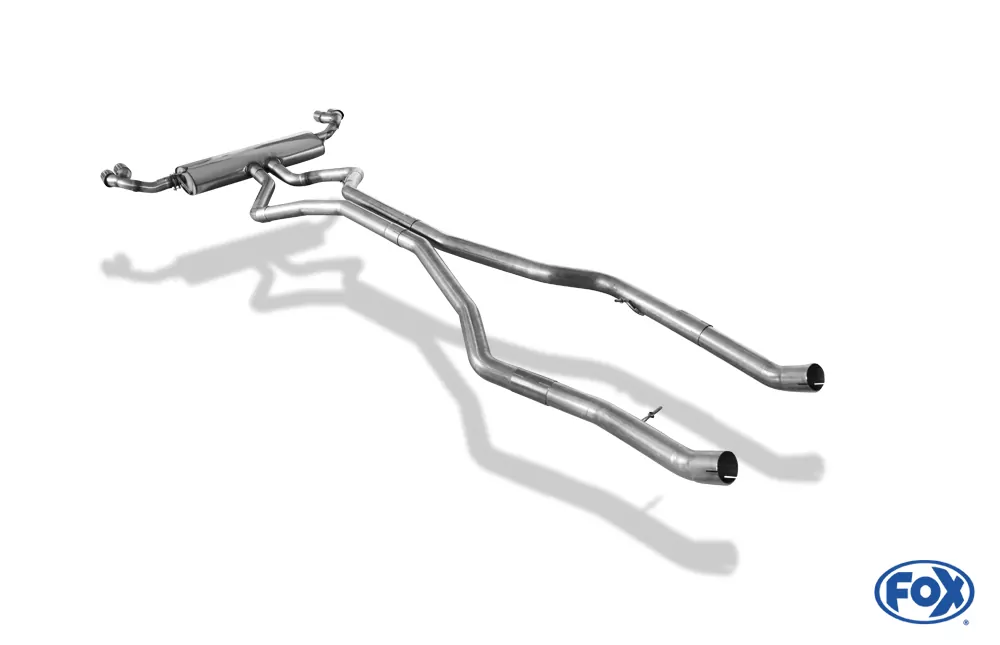BMW X5 F15  Endschalldämpfer quer Ausgang rechts/links, Eingang doppelflutig - 2x80 Typ 16 rechts/links