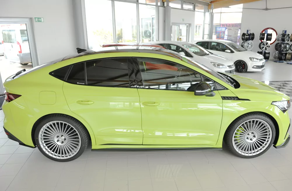 Rieger Seitenschweller rechts ansatz matt schwarz für Skoda Enyaq iV RS (NY) SUV (5AZ) 07.21-