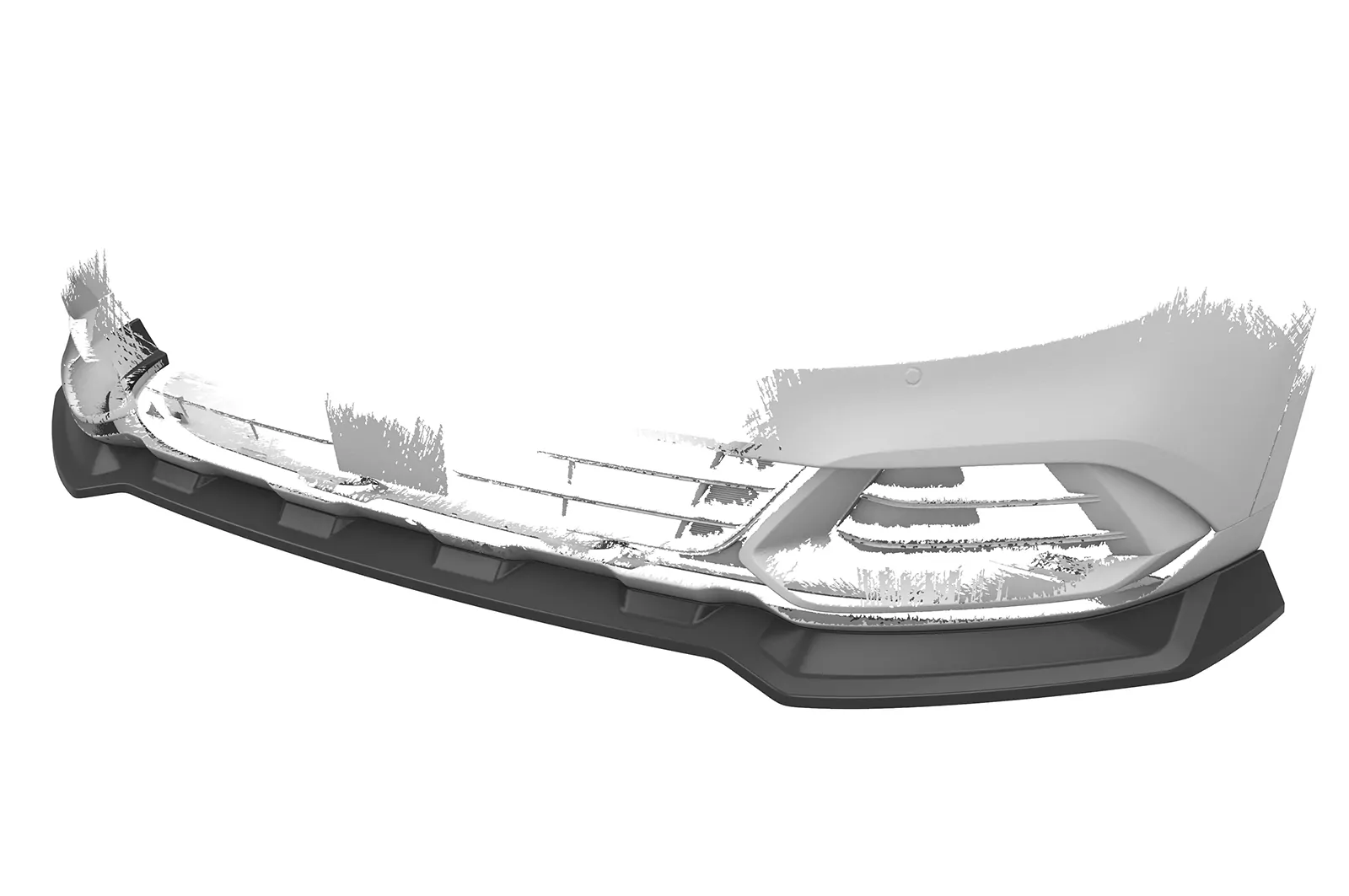 Cup-Spoilerlippe mit ABE für Kia Sportage (NQ5) CSL740 Schwarz Strukturiert