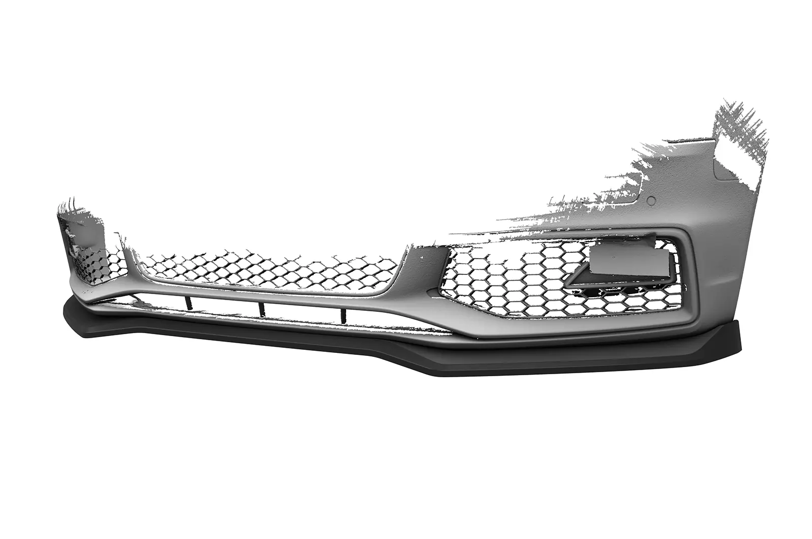 Cup-Spoilerlippe mit ABE für Audi A4 / S4 B8 (Typ 8K) CSL825 Schwarz Strukturiert