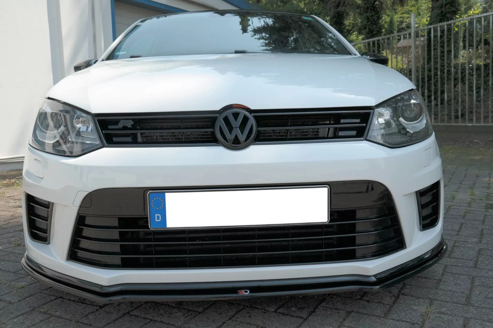 Front Ansatz Passend Für Passend Für VW POLO MK5 R WRC Schwarz Hochglanz Schwarz Hochglanz