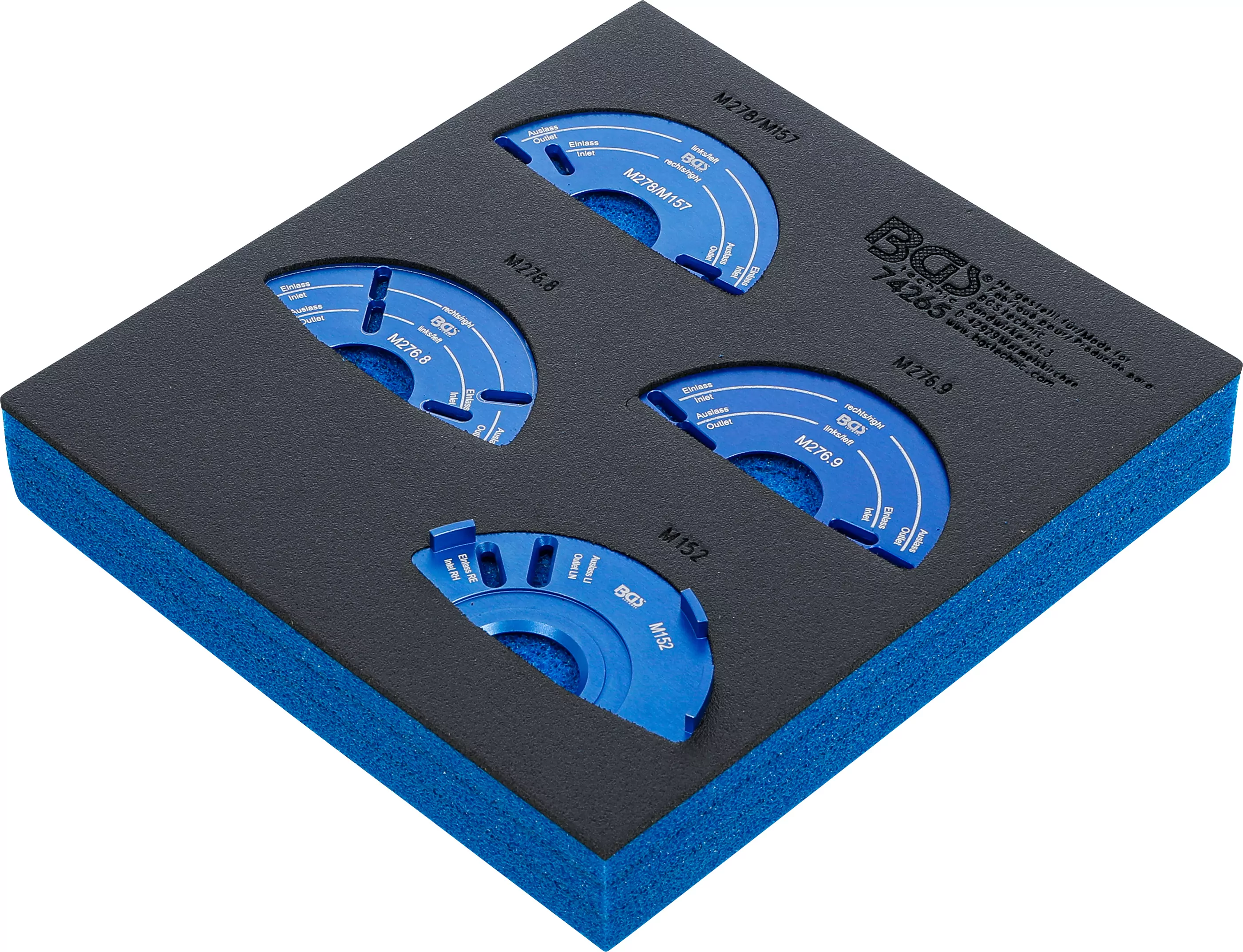 Werkstattwageneinlage 1/6: Nockenwellenversteller-Einstellwerkzeug-Satz | für Mercedes-Benz M152, M157, M276, M278