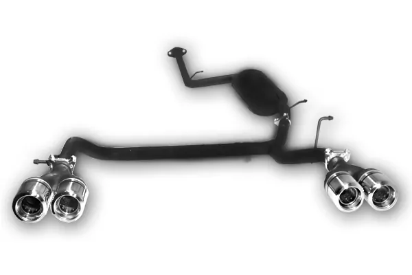 Ulter Sportauspuff für Toyota IQ 2009-2015 4 Duplex Endrohre rund Ø80