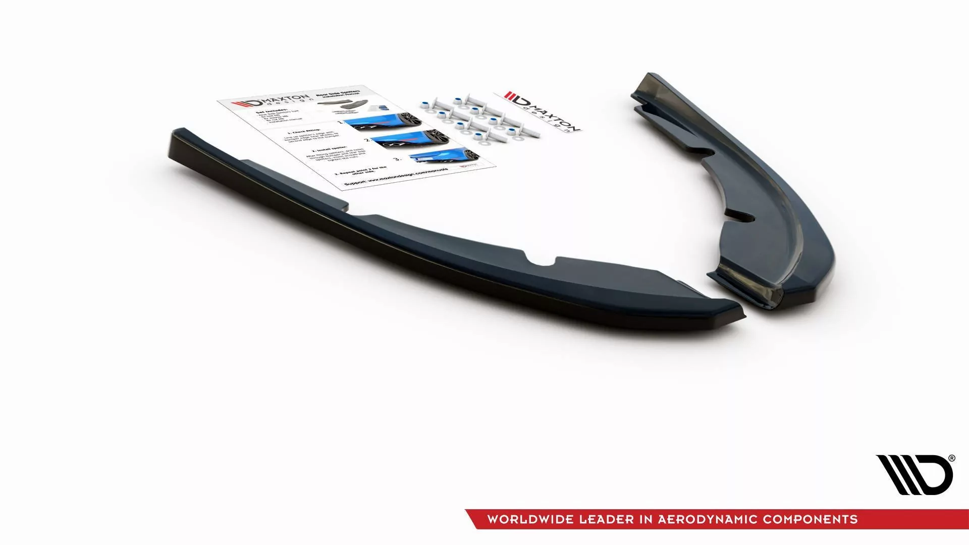 Heck Ansatz Flaps Diffusor V.2 Für Peugeot 308 SW Mk2 Facelift Schwarz Hochglanz