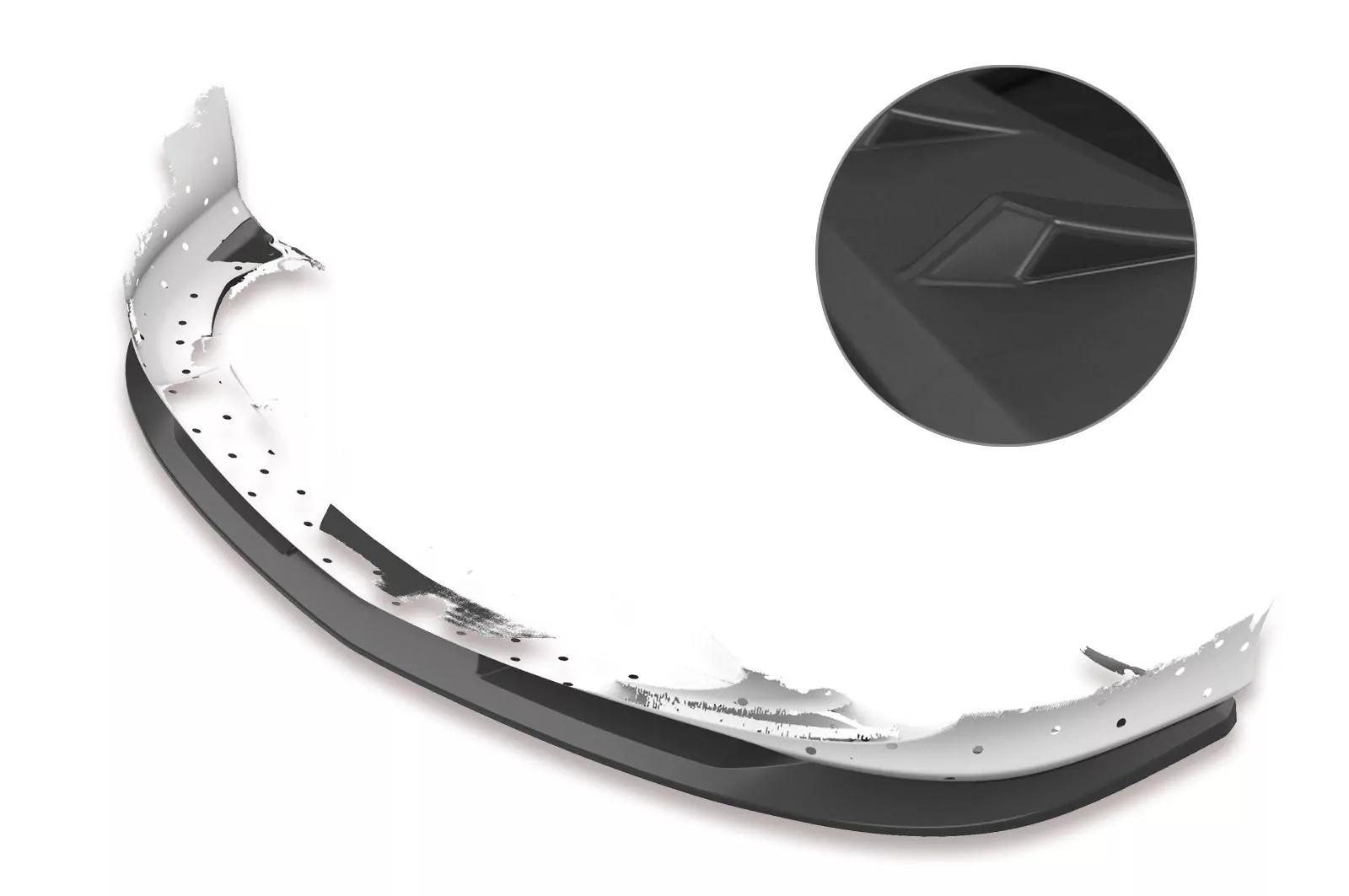 Cup-Spoilerlippe mit ABE für Mercedes SL R230 Lackierfreundlich (schwarz matt)