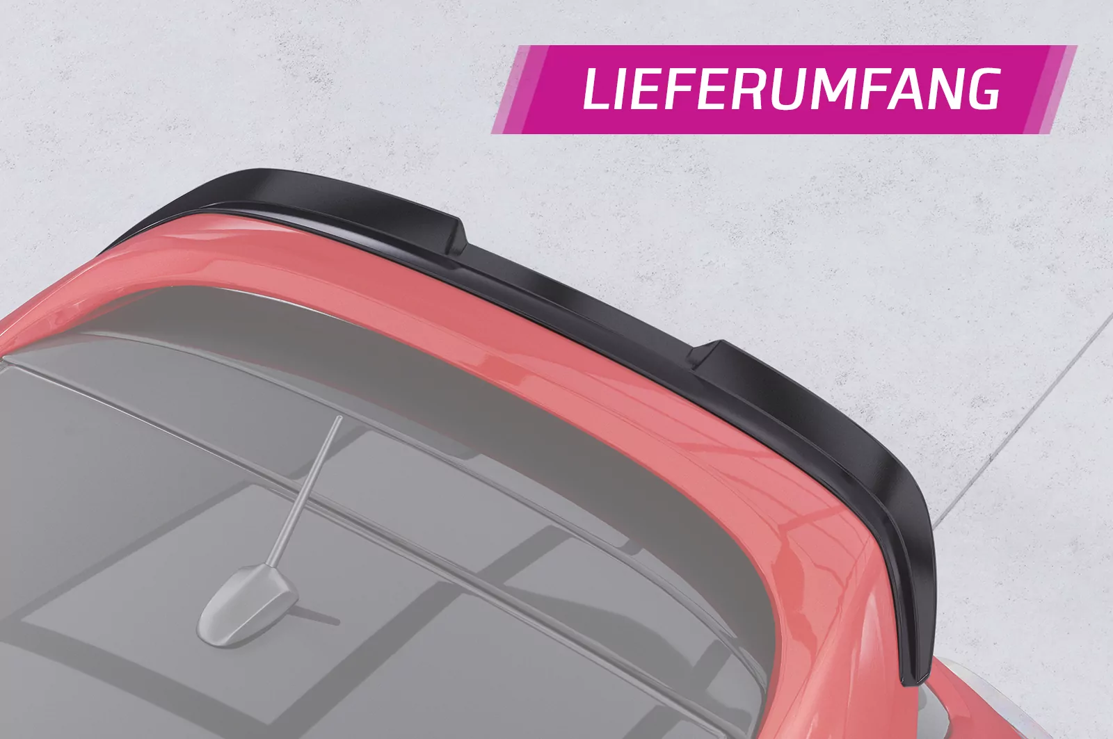 Heckflügel mit ABE für Mazda 3 (Typ BL) MPS HF920 Schwarz Strukturiert