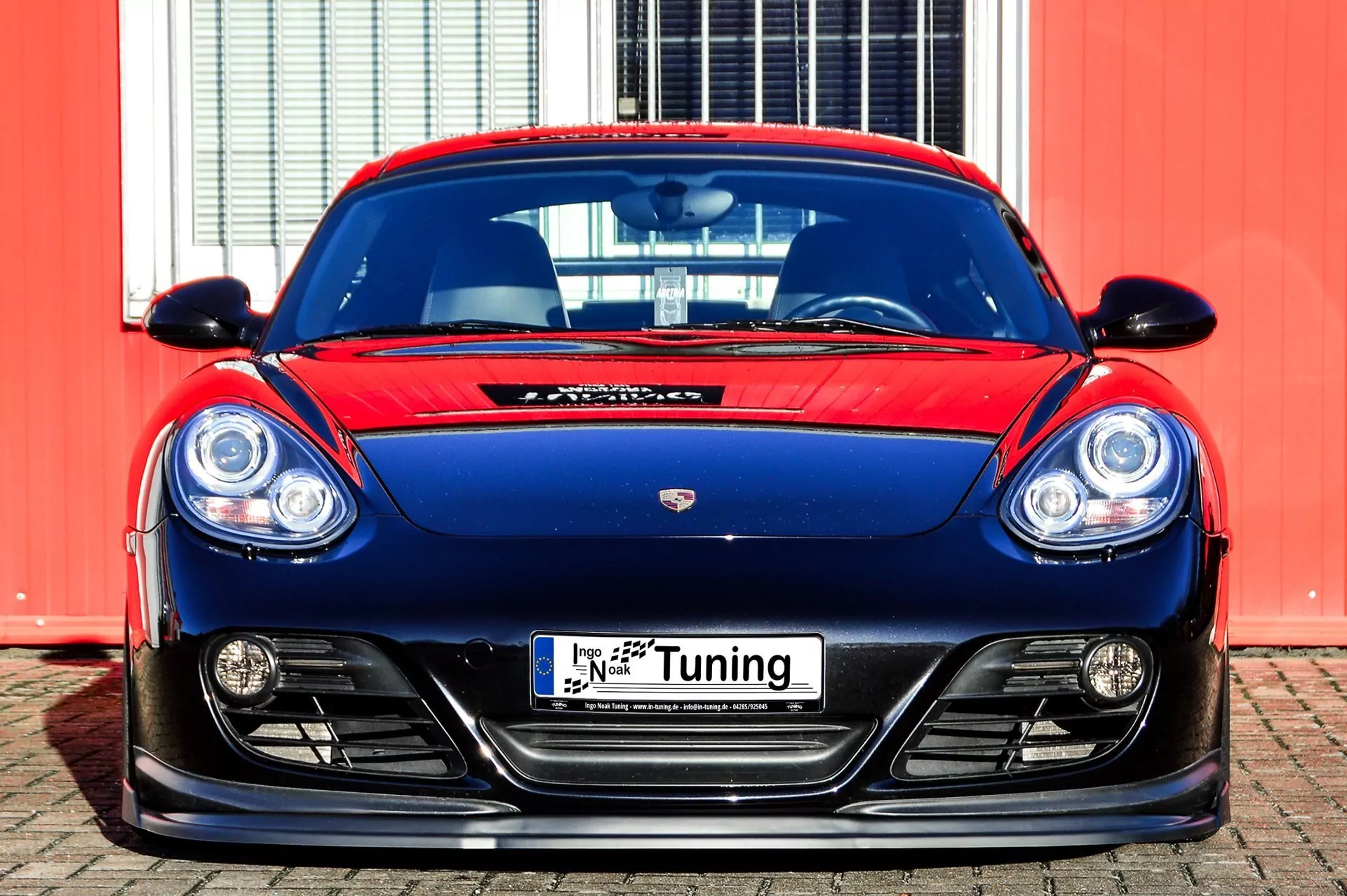 Frontspoilerlippe Cuplippe mit Wing für Porsche Cayman 987 aus ABS