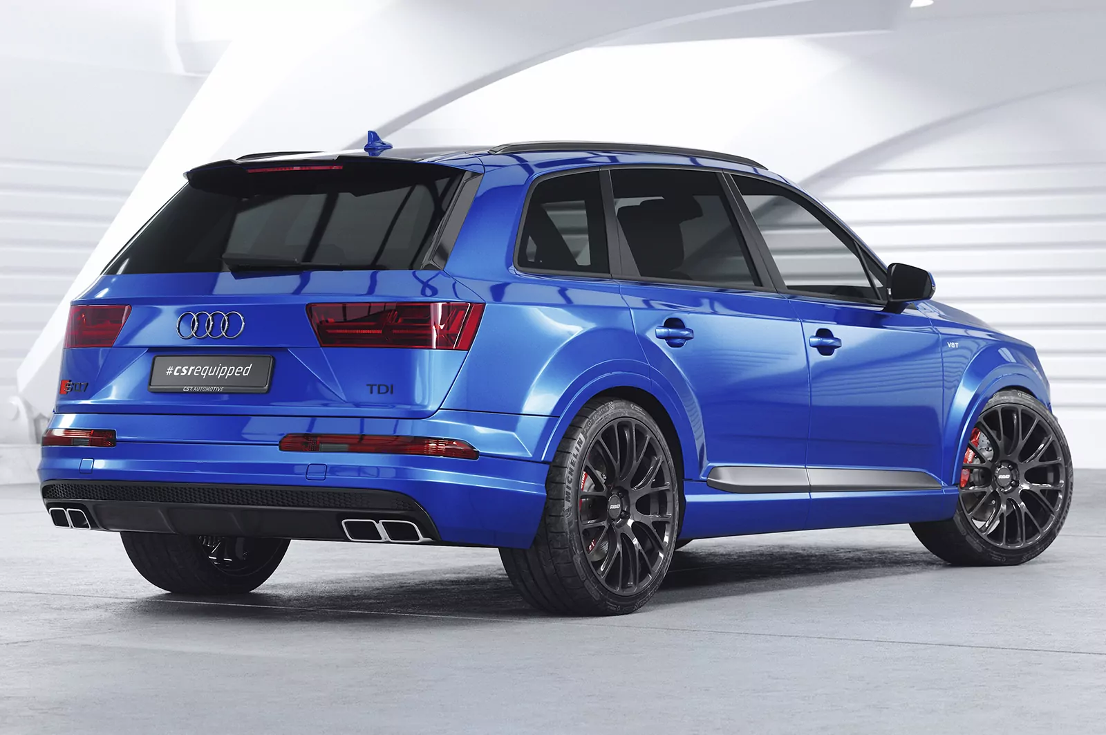 Heckflügel mit ABE für Audi Q7 / SQ7 (4M) HF991 Schwarz Strukturiert