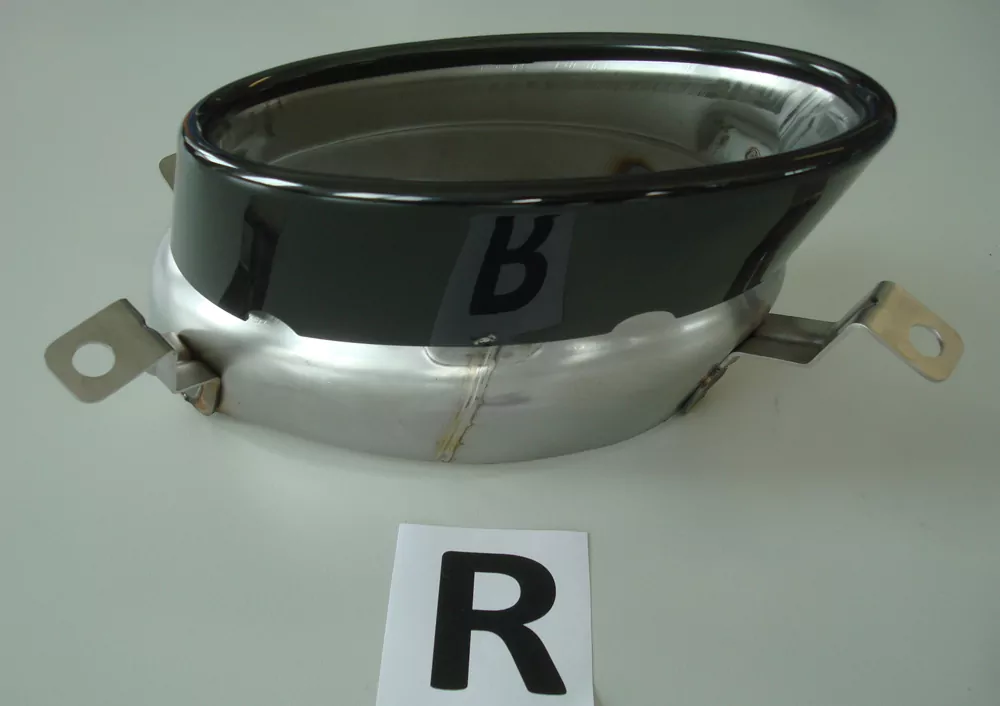 Endrohrblende rechts, schwarz, 185x120mm oval für Audi A4 (B8/B81) Lim. 01.12- (ab Facelift)