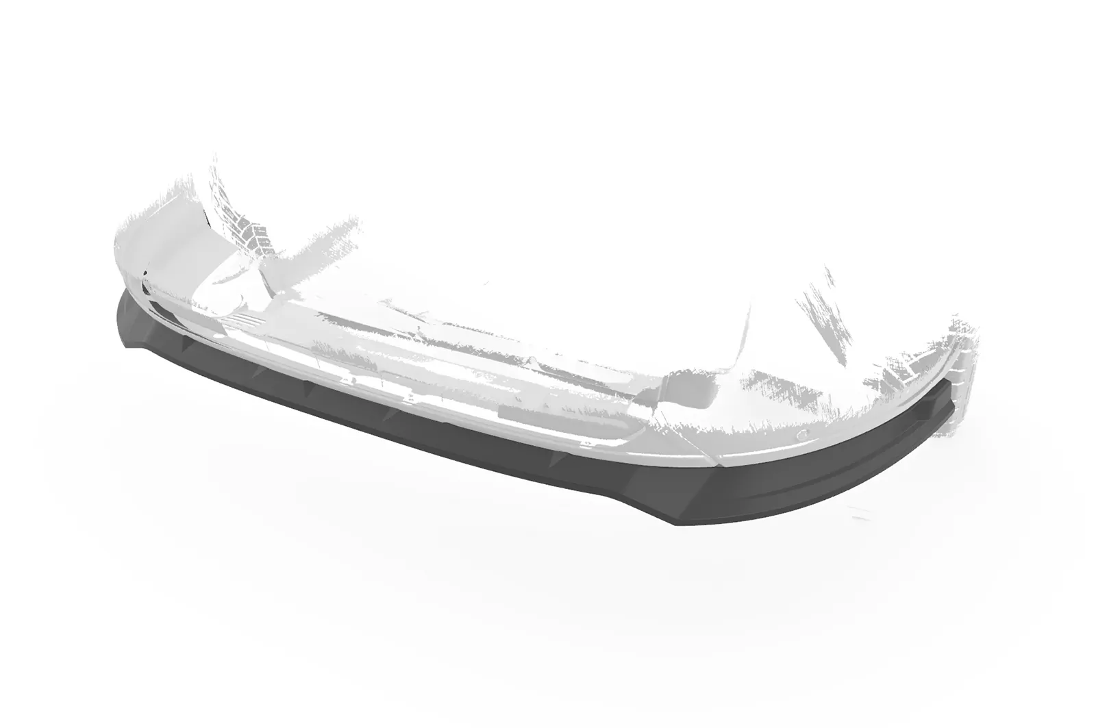 Cup-Spoilerlippe mit ABE für Ford Tourneo Custom Active CSL762 Schwarz Strukturiert