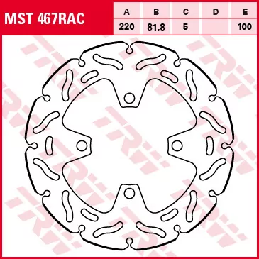 Bremsscheibe starr MST467RAC