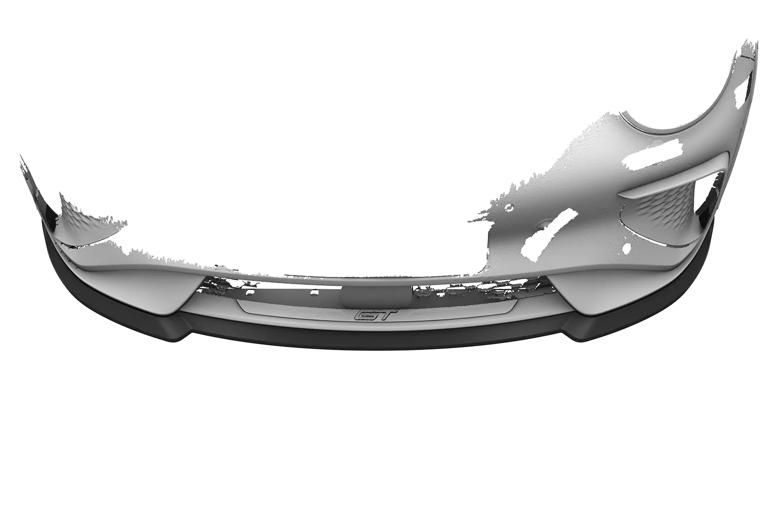 Cup-Spoilerlippe mit ABE für FWM ORA Funky Cat / Haomao GT CSL848 Schwarz Strukturiert