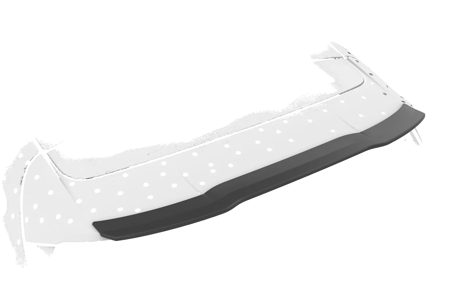 Heckflügel mit ABE für Ford Fiesta MK8 ST/ST-Line HF680 Schwarz Strukturiert