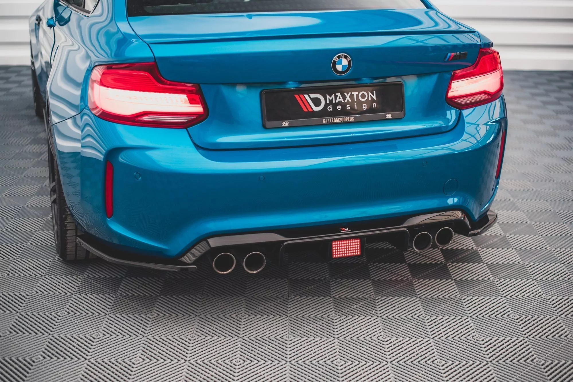 Diffusor Heck Ansatz Für BMW M2 F87 Schwarz Hochglanz
