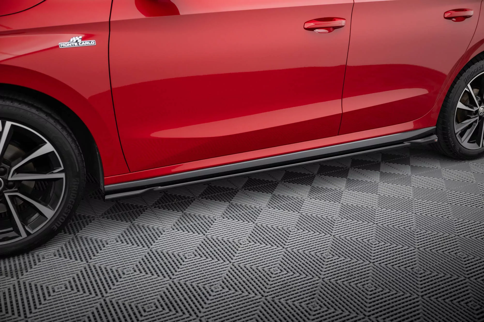 Seitenschweller Ansatz Für Skoda Fabia Monte Carlo Mk4 Schwarz Hochglanz