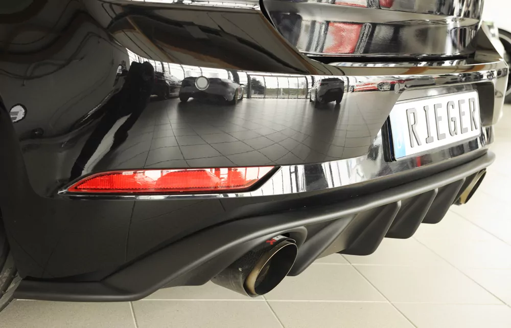 Rieger Heckeinsatz für VW Golf 7 GTI - 5-tür. 02.17- (ab Facelift) carbon optik