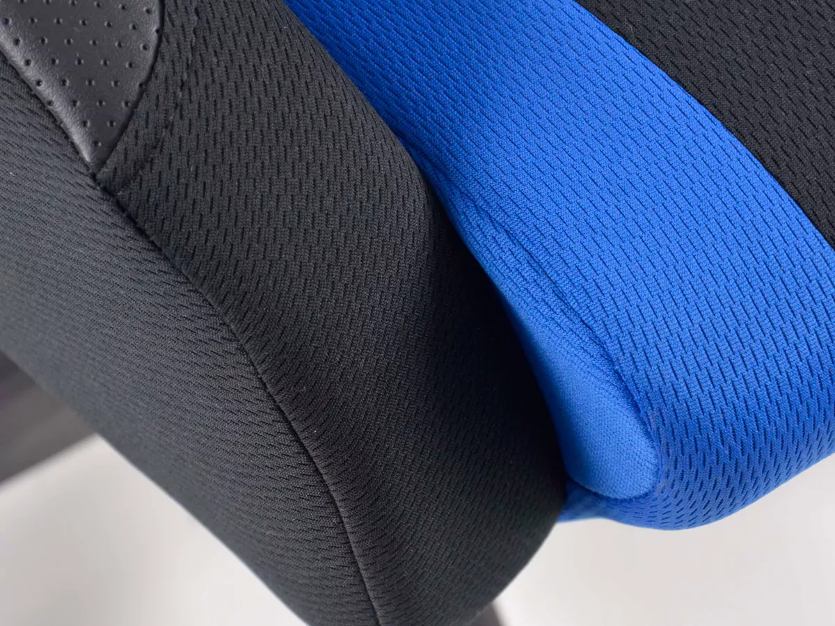 FK Sportsitz Bürodrehstuhl Racecar schwarz/blau Chefsessel Drehstuhl Bürostuhl