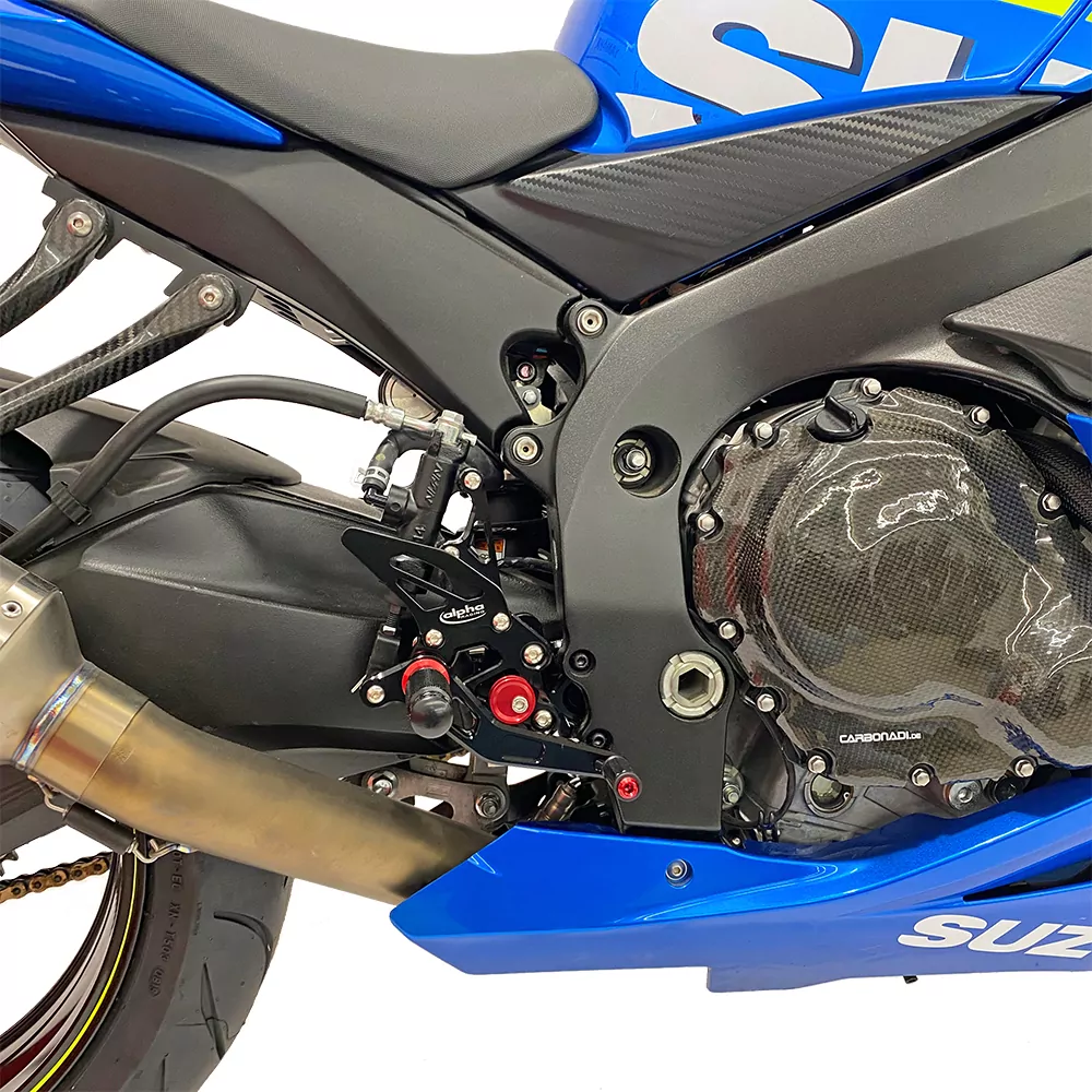 TRACK Fußrastenanlage schwarz Suzuki GSX-R750 2011-2017 mit ABE