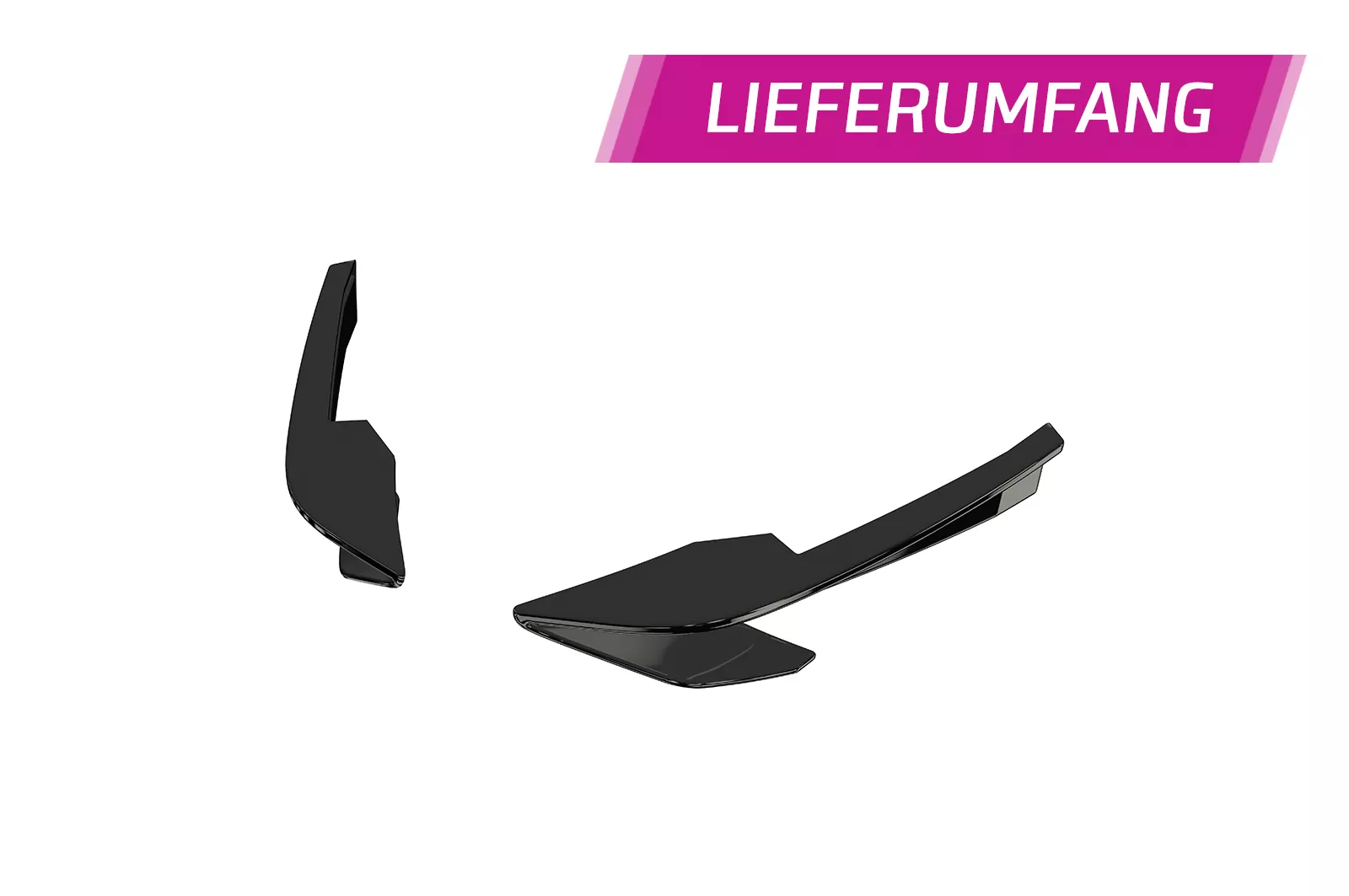 Performance Flaps für Audi R8 (Typ 4S) Facelift FP020 Schwarz Strukturiert