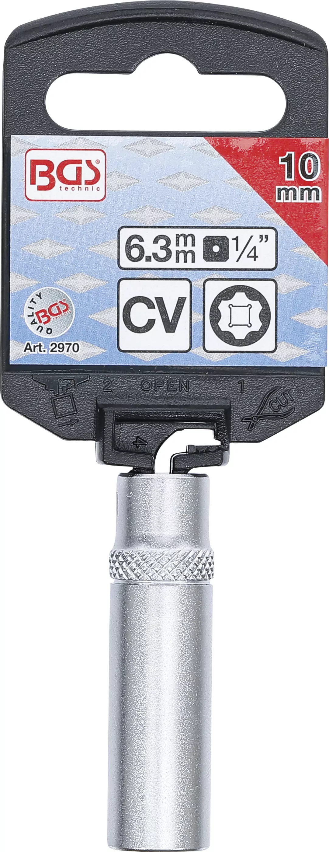 Steckschlüssel-Einsatz Super Lock, tief | Antrieb Innenvierkant 6,3 mm (1/4") | SW 10 mm