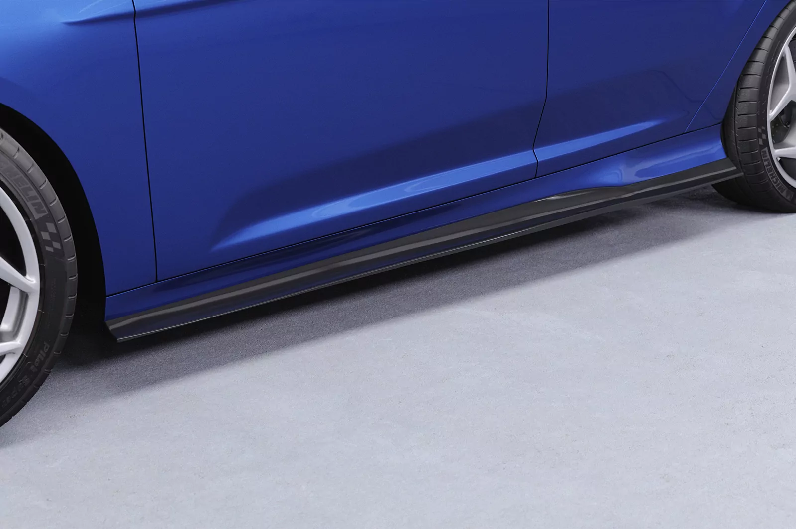 Seitenschweller mit ABE für Ford Focus MK3 ST/ST-Line SS489 Schwarz Strukturiert