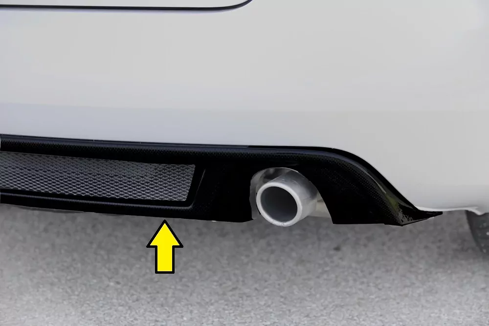 Rieger Heckeinsatz (GBL-55268) glanz schwarz für Audi A4 (8H) Cabrio 04.02-12.05 (bis Facelift)