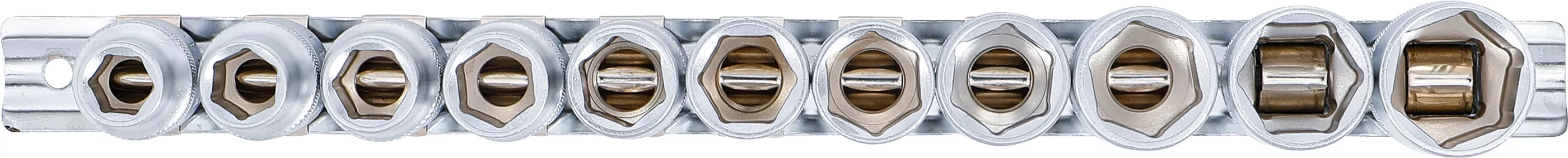 Steckschlüssel-Einsatz-Satz, Sechskant | Antrieb Innenvierkant 12,5 mm (1/2") | SW 10 - 21 mm | 11-tlg.