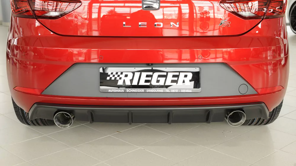 Rieger Heckeinsatz für Seat Leon FR (5F) - 5-tür. 01.17- (ab Facelift) carbon optik