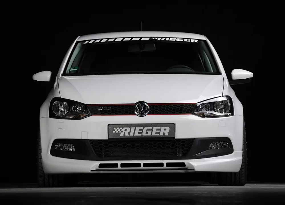 Rieger Spoilerlippe für VW Polo 6 GTI (6R) - 3-tür. 05.10-01.14 (bis Facelift) carbon optik