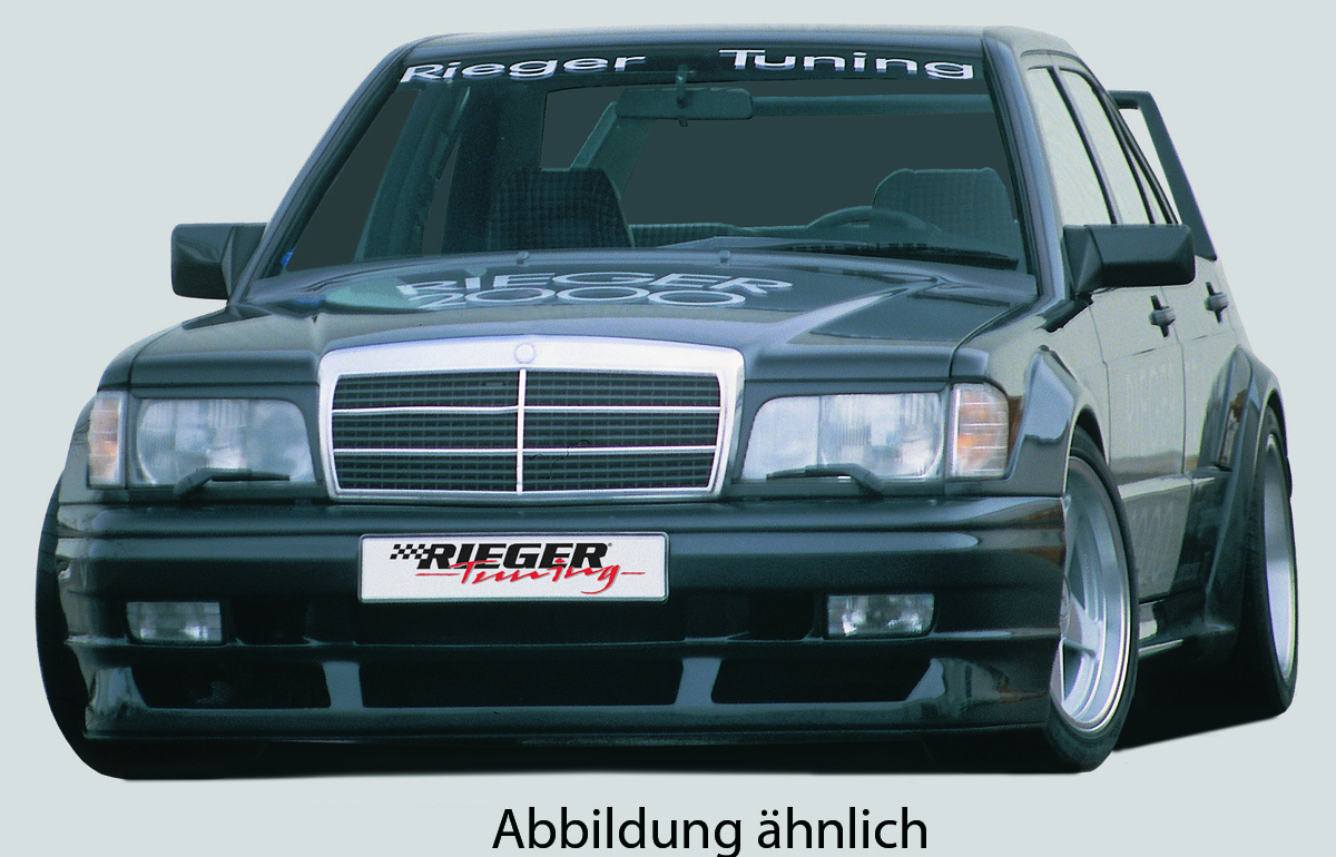 Rieger Spoilerstoßstange für Mercedes 190 (W201) - Lim.  für Fzg. mit SEC-Grill carbon optik