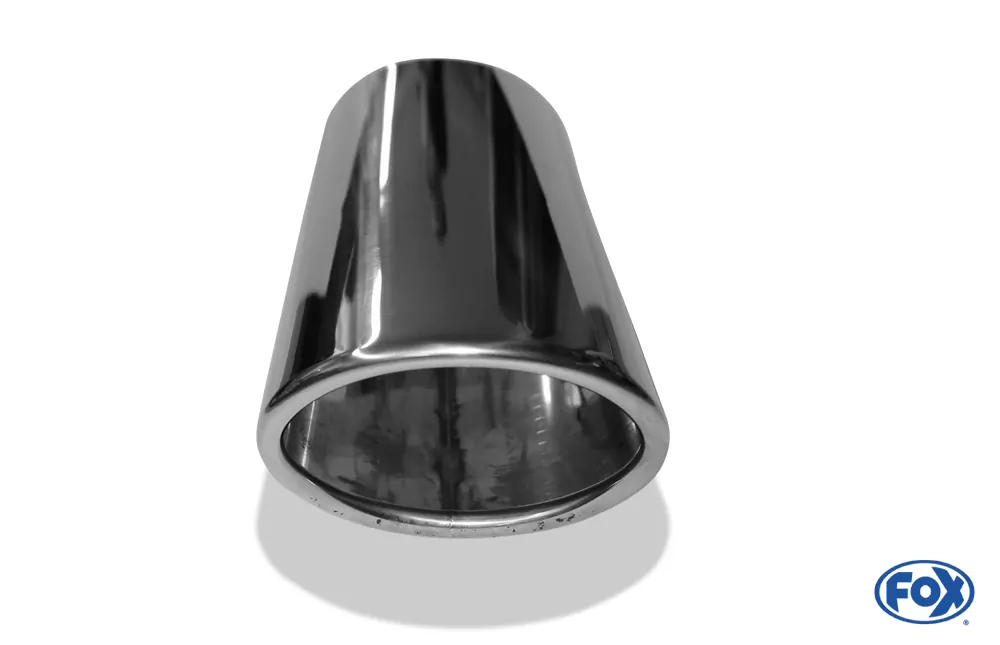 Anschweißendrohr Typ 32  106x71 mm / Länge: 300 mm - oval / eingerollt / 29° abgeschrägt / ohne Absorber